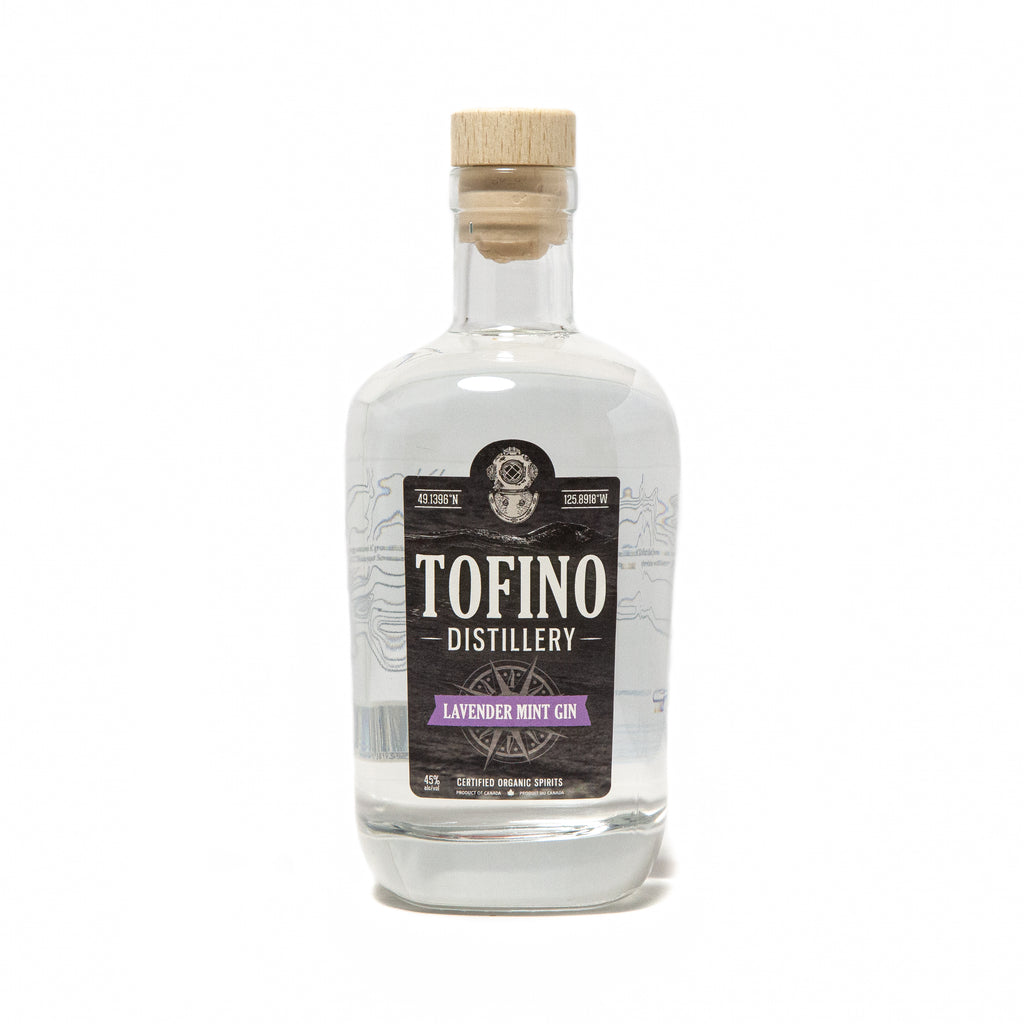 Tofino Distillery's Lavender Mint Gin made locally in Tofino, BC. Enjoyed responsibly by cocktail lovers in Vancouver, Victoria and All over British Columbia.